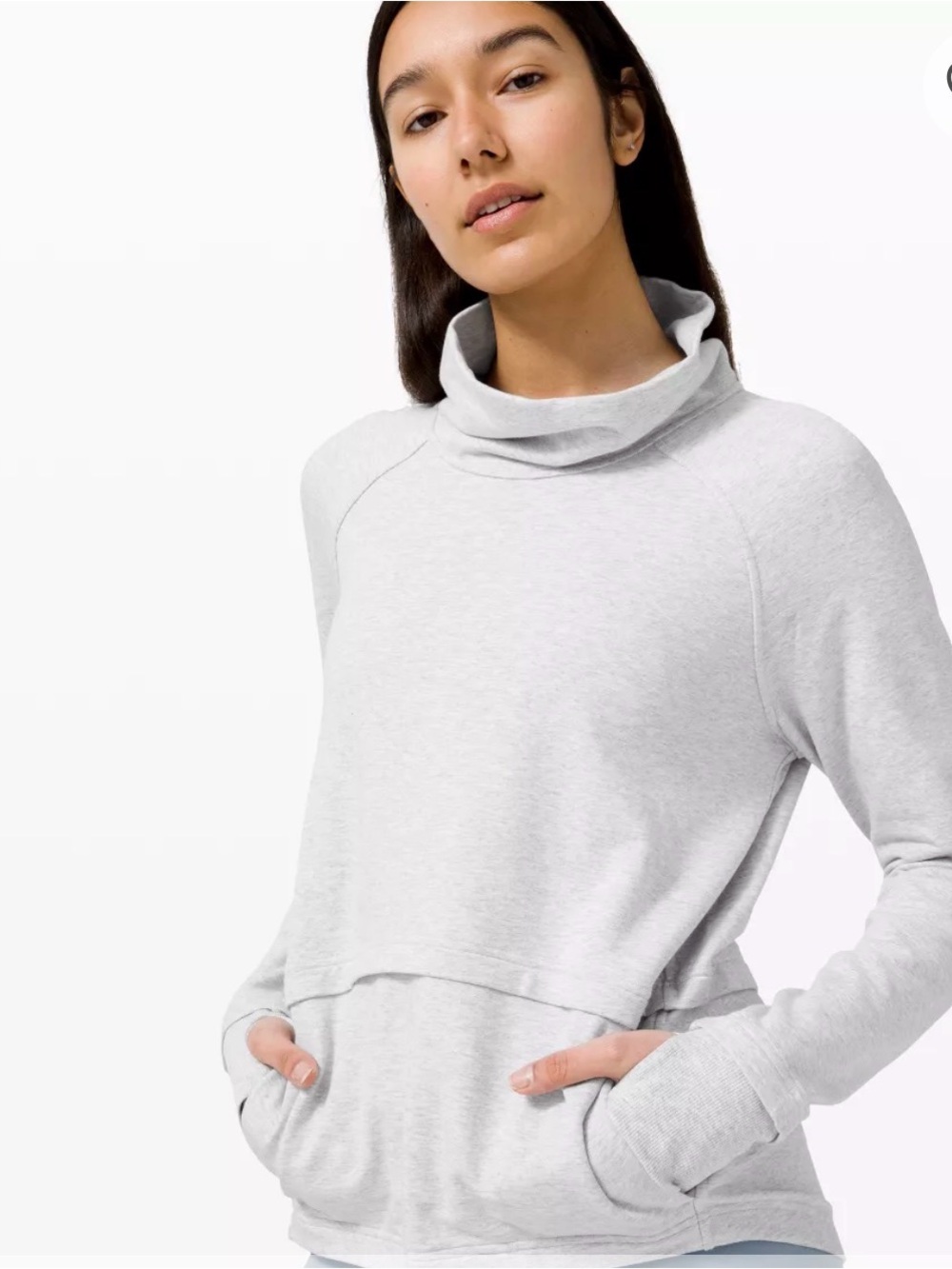 Lululemon Find Your Unwind Pullover Funnel Neck Grey - Size 6